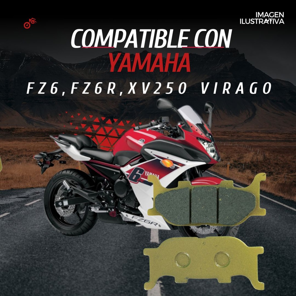 Balatas Para Freno De Disco  Yamaha Fz6, Fz6r, Xv250 Virago