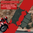 Balata Freno Disco Yamaha Srz125, Vento Gladiator, Italika E