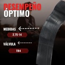 Cámara Para Motocicleta 2.75-14 Valvula Tr4 Matsuma