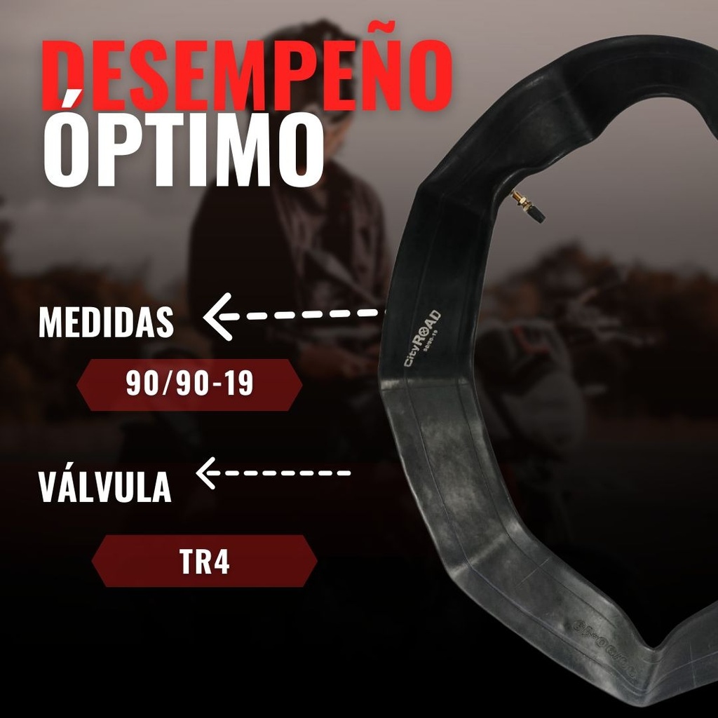 Cámara City Road 90/90-19 Válvula Tr4