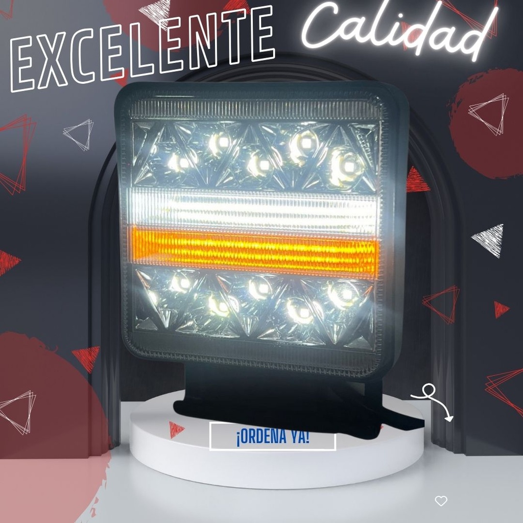 Faro Led Blanco Con Color / Estrobo 1 Pieza