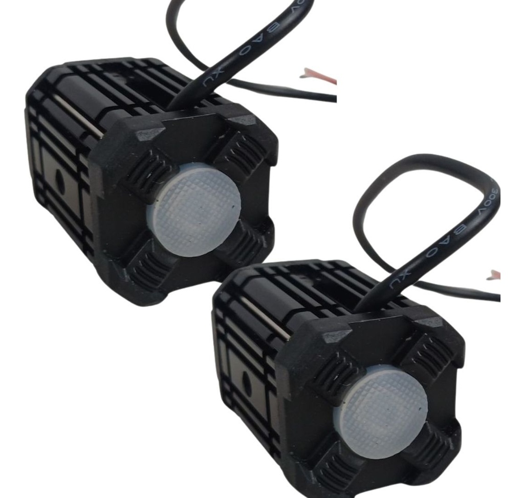 Faro Moto 1led 20w  Blanco/rojo