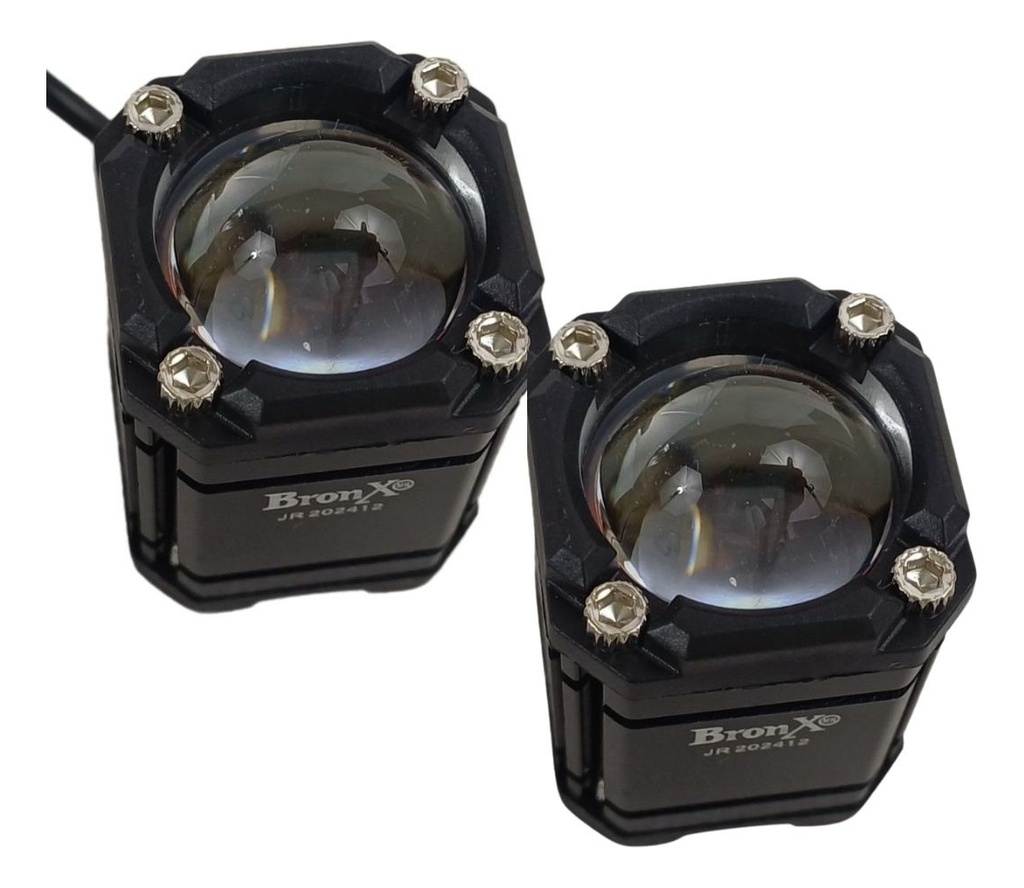 Faro Moto 1led 20w  Blanco/rojo