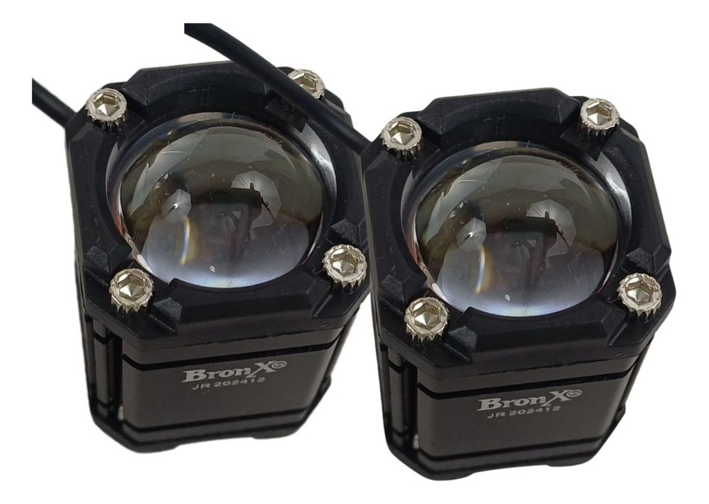 Faro Moto 1led 20w  Blanco/rojo