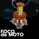 Foco De Motocicleta H4 Con Luz Led 4 Caras Alta Y Baja
