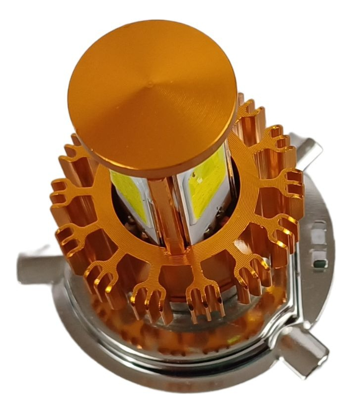 Foco De Motocicleta H4 Con Luz Led 4 Caras Alta Y Baja