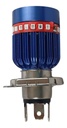 Foco Moto Base  H4 3 Led Blanco Efecto Rojo Y Azul