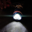 Foco Moto Base  H4 3 Led Blanco Efecto Rojo Y Azul
