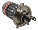 Foco Moto Base  H4 3 Led Blanco Efecto Rojo Y Azul