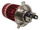 Foco Moto Base  H4 3 Led Blanco Efecto Rojo Y Azul