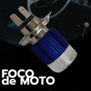 Foco Moto Bronx H4 3 Led Blanco/efecto Azul Y Rojo Aluminio