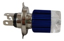 Foco Moto Bronx H4 3 Led Blanco/efecto Azul Y Rojo Aluminio