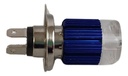 Foco Moto Bronx H4 3 Led Blanco/efecto Azul Y Rojo Aluminio