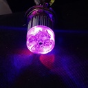 Foco Moto Bronx H4 3 Led Blanco/efecto Azul Y Rojo Aluminio