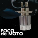 Foco Moto Bronx H4 3 Led Blanco/efecto Azul Y Rojo Aluminio