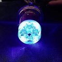 Foco Moto Bronx H4 3 Led Blanco/efecto Azul Y Rojo Aluminio