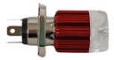 Foco Moto Bronx H4 3 Led Blanco/efecto Azul Y Rojo Aluminio