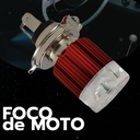 Foco Moto Bronx H4 3 Led Blanco/efecto Azul Y Rojo Aluminio
