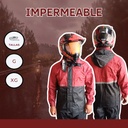 IMPERMEABLE C/PANTALON (2PZ) VINO  TALLA G