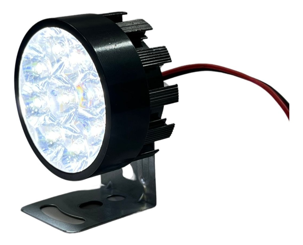 FARO MOTO MINI 9HYPERLED ESTROBO NEGRO 3" REDONDO