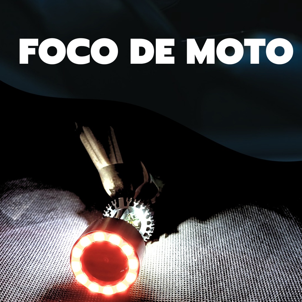 FOCO DE MOTO BRONX HB20 LED CSP BICOLOR BLANCO/AZUL