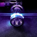 FOCO MOTO BASE ROJO H4 3 LED BLANCO EFECTO AZUL Y ROJO