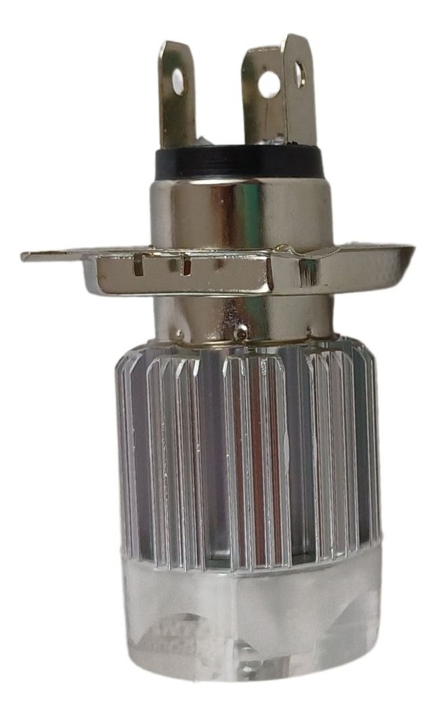 FOCO MOTO BRONX H4 3 LED BLANCO ALUMINIO BASE PLATA