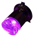 Foco Moto Bronx H4 3 Led Blanco/efecto Azul Y Rojo Aluminio