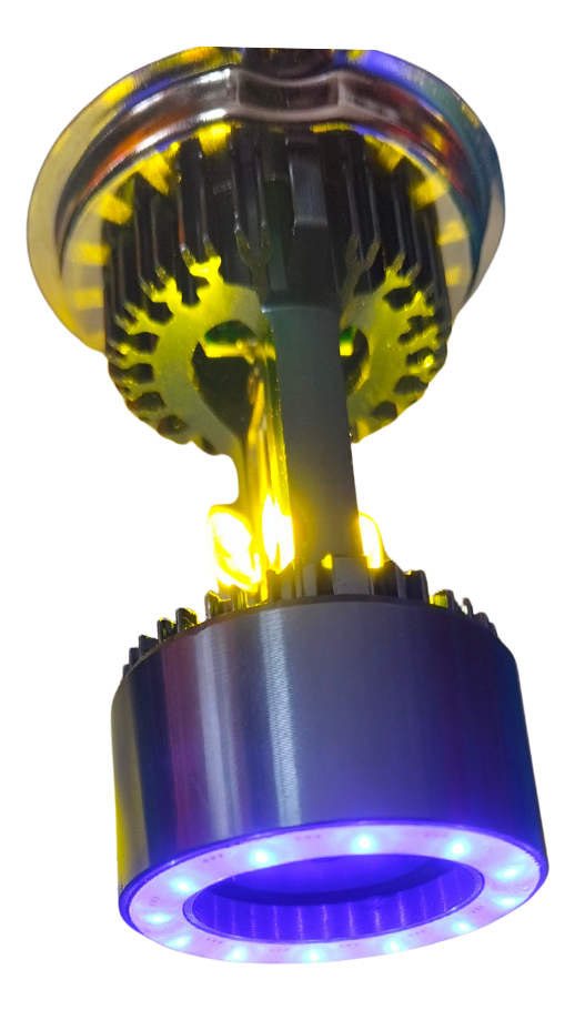 FOCO DE MOTO BRONX HB20 LED CSP BICOLOR BLANCO/VERDE CON VENTILADOR