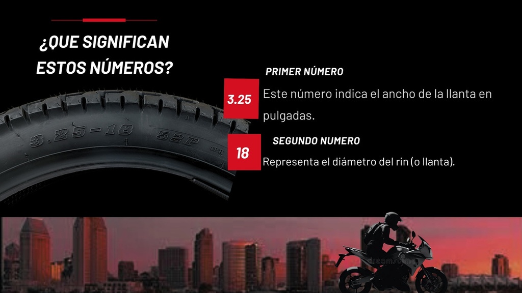 LLANTA MOTO 3.25-18 4PR 4 CAPAS  TL