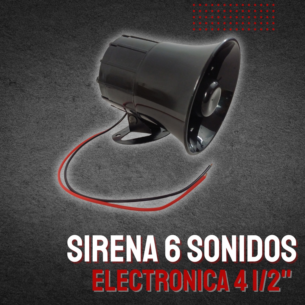 SIRENA 6 SONIDOS ELECTRONICA 4 1/2"
