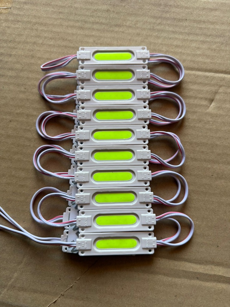 MODULO TIRA LED C/6 LEDS COB VERDE C/U MODULO