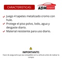 TAPETE METALIZADO CROMO C/HULE 4 PZ