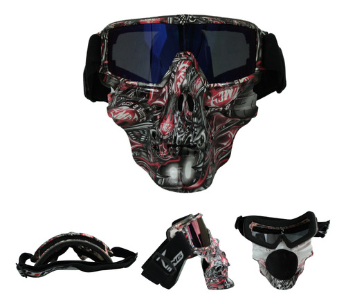 GOOGLES P/MOTO DIABLO ARMADO IR-800/106 LENTE AZUL