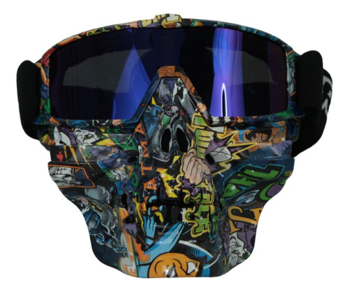 GOOGLES P/MOTO DIABLO ARMADO IR-800/190 LENTE AZUL