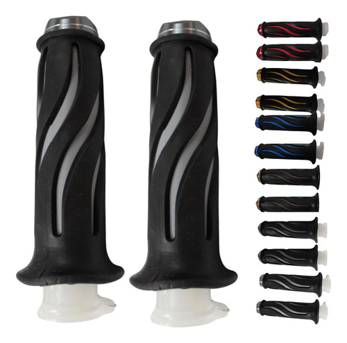 JUEGO DE PUÑOS PARA MOTO MARCA MATSUMA ALUMINIO COLOR TITANIO