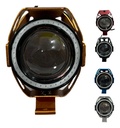 FARO AUX DORADO HYPERLED LUPA ROJO ANGEL 6000K