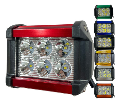 [ENFOB-3216-1816] FARO AUX HIPERLED IR-1810 8-80V 18W 1200LM ROJO