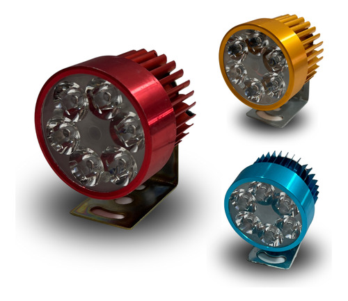 [ENFOB-3216-1571R] FARO AUX LED P/MOTO 8-80V 6W ROJO