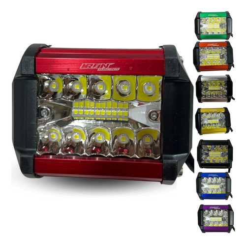 FARO AUX. HYPERLED 60W 7000K 4000LM ROJO