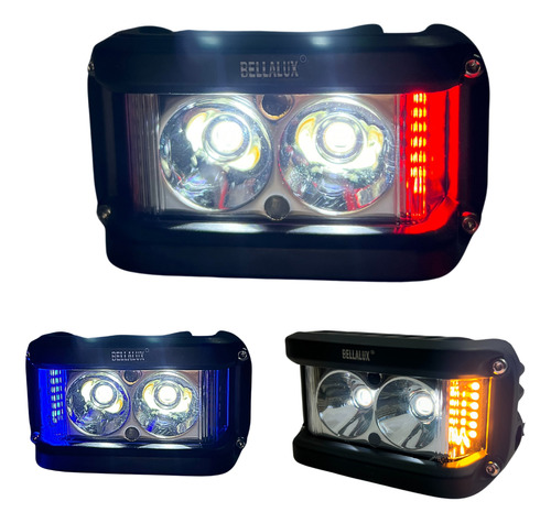 FARO AUX. HYPERLED C/ALARMA LUZ ROJO 20W 4200LM