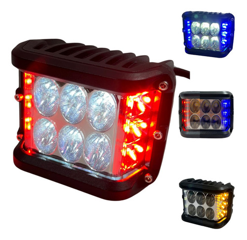 [ENFOB-3216-1633R] FARO HYPER-LED IR-Z06 C/ALARMA ROJA 12-80V 20W