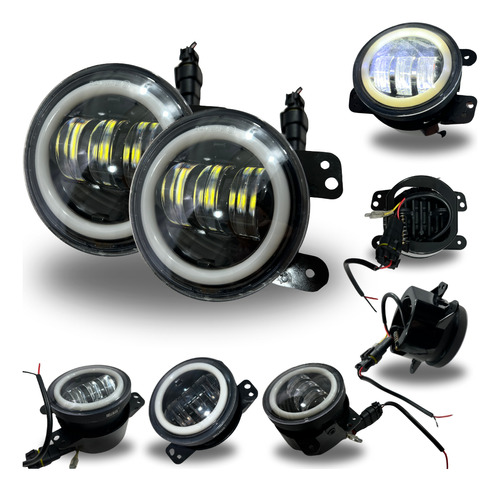 FARO JGO 4" DEL. REDONDO LED ANTI-NIEBLA OJO ANGEL