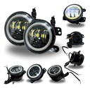 FARO JGO 4" DEL. REDONDO LED ANTI-NIEBLA OJO ANGEL
