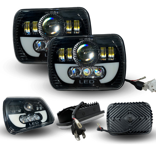 FARO JGO 7" DEL. CUADRADO LED ANGEL LUPA 6800*2LM