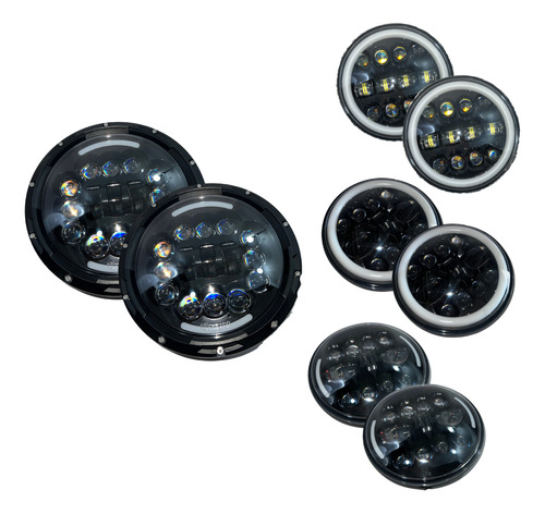 FARO JGO 7" DEL. REDONDO 12LED OJO ANGEL BLX-C2201