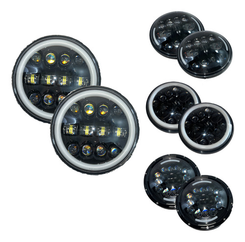 FARO JGO 7" DEL. REDONDO LED OJO ANGEL BLX-C3001