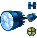 FARO LED P/MOTO CUERPO AZUL 20W