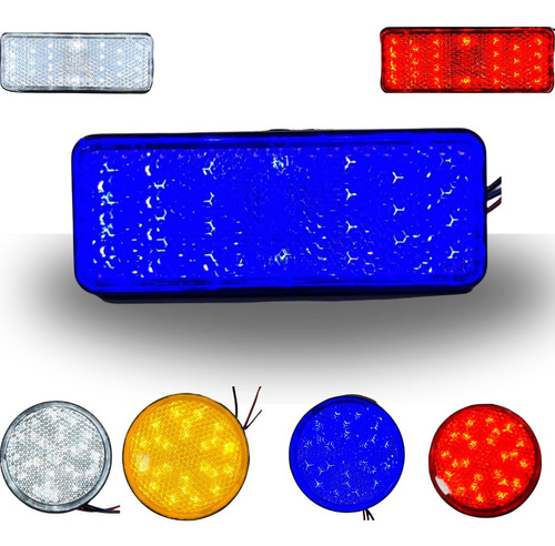 FARO LED REFLECTOR  AZUL(RECTANGULO)