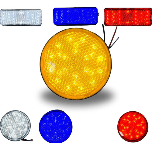 FARO LED REFLECTOR AMBAR (REDONDO)